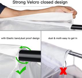 img 1 attached to 👔 Zilink Garment Bags for Closet Storage: Ultimate Hanging Clothes Storage Solution for Suits, Shirts, Coats, Jackets, Dresses, Sweaters