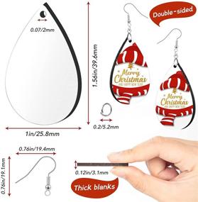 img 2 attached to 💎 Bulk Sublimation Earring Blanks: Double-Sided MDF Sublimation Printing Earrings with Nickel-Free Hooks and Jump Rings - Heat Transfer Teardrop Earrings for DIY Jewelry Making, Ideal for Women and Girls