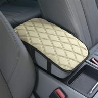 🚗 fh group fh1053-beigedm neosupreme diamond pattern console pad: waterproof cover for seat box protection in cars, trucks and suvs logo