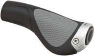 🚴 ergon gp1 ergonomic lock-on bicycle handlebar grips: ideal for hybrid, e-bikes, and mountain bikes - regular size, gripshift or rohloff/nexus compatible - black/gray logo