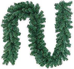 img 1 attached to Enhance Your Holiday Décor with Max4out 8.8 ft Christmas Garland Artificial Spruce Decoration – Perfect for Fireplace, Mantel, Stairs Railings, and Doorway (1-Pack)