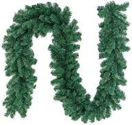 enhance your holiday décor with max4out 8.8 ft christmas garland artificial spruce decoration – perfect for fireplace, mantel, stairs railings, and doorway (1-pack) logo
