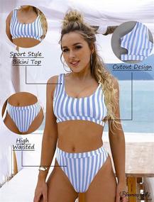 img 3 attached to 👙 Blooming Jelly High-Waisted Swimsuit Women's Swimwear for Stylish Swimwear & Cover-Ups