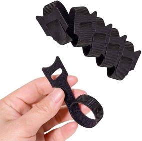 img 1 attached to 🔗 100 PCS Reusable Fastening Cable Ties - Microfiber Cloth 6-Inch Hook and Loop Cord Ties for Tablet, Laptop, PC, TV, Home Office, Electronics Wire - 5 Vibrant Colors