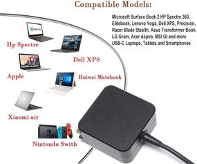 img 2 attached to Syfrufo 45W USB Type C Laptop Wall Charger Power Adapter for Lenovo Chromebook C330 100e 300e 500e 2nd Gen MTK Thinkpad E480 E485 E495 T480 T480s T490 T490s Yoga 910 720 C630 X1 Yoga 2nd 3rd 4th Gen - Efficient Charging Solution for Lenovo Devices