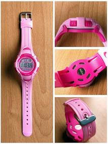 img 1 attached to Girls Watch Kids Digital Sports - 7-Color Flashing Light, Water Resistant, 100FT Alarm: Perfect Gifts for Girls Age 8-12!
