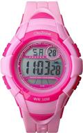 girls watch kids digital sports - 7-color flashing light, water resistant, 100ft alarm: perfect gifts for girls age 8-12! logo
