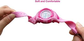 img 2 attached to Girls Watch Kids Digital Sports - 7-Color Flashing Light, Water Resistant, 100FT Alarm: Perfect Gifts for Girls Age 8-12!