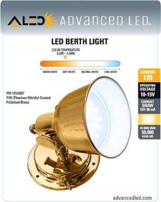 img 3 attached to 🚤 Highly Durable LED Boat/RV/Camper/Trailer Berth/Bulkhead Light - Polished Brass or Stainless Steel Finish | Scratch-Proof & Tarnish-Resistant | Ideal for Traditional & Contemporary Interiors