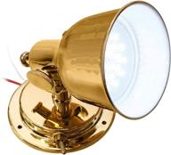 🚤 highly durable led boat/rv/camper/trailer berth/bulkhead light - polished brass or stainless steel finish | scratch-proof & tarnish-resistant | ideal for traditional & contemporary interiors логотип