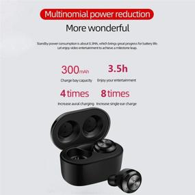 img 2 attached to 🎧 Wireless Earbuds, Bluetooth 5.0 Hi-Fi Stereo Sound Headphones + Charging Case, TWS in-Ear Binaural Calls Headset - 33H Playtime, Sweatproof Earphones, Noise Canceling w/Mic for Sports Run