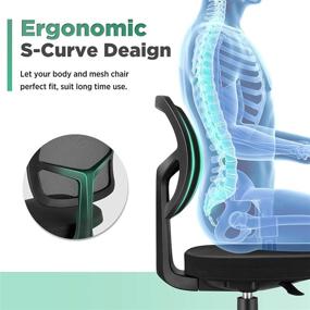 img 3 attached to 🪑 MOLENTS Armless Task Office Chair with Mesh Lumbar Support - Ergonomic Computer Chair for Small Spaces, Adjustable Swivel Home Office Chair, Easy Assembly, Mid Back, No Armrests