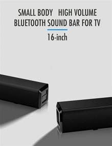 img 3 attached to 🔊 Wohome Small Sound Bar for TV - Bluetooth 5.0, Optical, AUX, USB, RCA Connection - 3D Surround Sound Home Theater Audio - 50W, 16 Inch