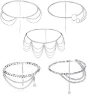 orazio women's chain waist belts - 🌴 stylish body chains for summer, beach, and hip accessories logo
