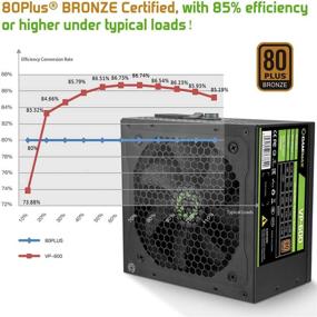 img 3 attached to 600W Power Supply with ECO 💡 Mode, 80+ Bronze Certified - GAMEMAX VP-600