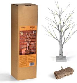 img 4 attached to 🌳 Monsense Artificial Branches Tree Decoration 24 Inch Pre-lit Birch Tree Light with Timer: Perfect Tabletop Home Decor Lighting