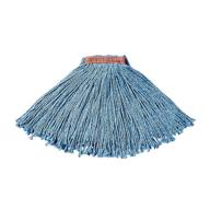rubbermaid commercial premium cut-end 16-ounce blend mop with orange headband, blue color logo