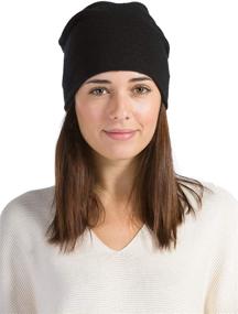 img 2 attached to 🧣 Fishers Finery Ladies' 100% Cashmere Slouch Beanie