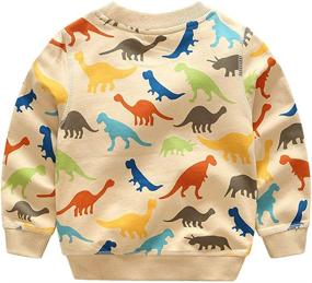 img 3 attached to Cute Cartoon Print Sweatshirt: Mud Kingdom Little Boys Stylish Pullover for Casual Comfort