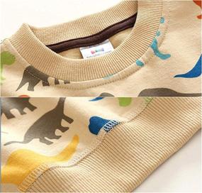 img 2 attached to Cute Cartoon Print Sweatshirt: Mud Kingdom Little Boys Stylish Pullover for Casual Comfort