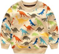 cute cartoon print sweatshirt: mud kingdom little boys stylish pullover for casual comfort logo