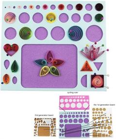 img 1 attached to 🎨 YURROAD Paper Quilling Kit - Complete with 1740 Strips, Tools, and Storage Box