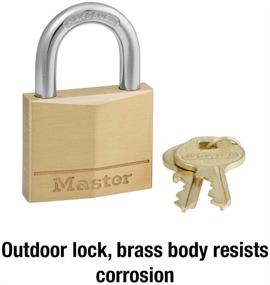 img 2 attached to 🔒 Premium Brass 1-Pack Padlock - Master Lock 140D Series