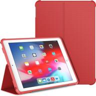 🔴 red jetech case for ipad 9.7-inch (2018/2017 model, 6th/5th generation) - double-fold stand, shockproof tpu back cover, auto wake/sleep function logo