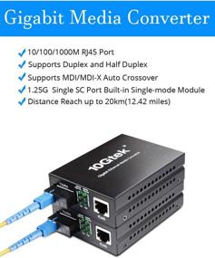 img 3 attached to SC Fiber Media Converter - Gigabit Bi-Di Singlemode, 1000M SC to 10/100/1000M RJ45, Built-in Singlemode Module, SMF, 1310/1550nm, 20km (12.42 Miles) - Pair