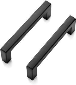 img 4 attached to 🔲 Ravinte 30 Pack Slim Square Bar Drawer Handles - Matte Black Kitchen Cabinet Hardware