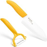 yellow kyocera revolution ceramic knife and peeler, 5.5 inch - enhanced seo logo