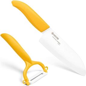 img 4 attached to Yellow Kyocera Revolution Ceramic Knife and Peeler, 5.5 inch - Enhanced SEO