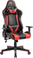 🎮 kasorix red gaming chair-8562red: premium leather high back executive gamer chair with adjustable armrest, breathable design logo