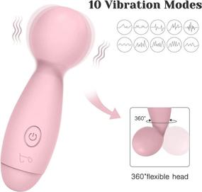 img 3 attached to 🔋 Tracy's Dog Mini Wand Massager: Portable Remote Control Handheld Massager with 10 Magic Vibrations – Deep Tissue Body Massager for Neck, Back, Shoulder Muscles – AAA Battery Powered (Pink)