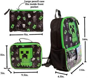 img 2 attached to 🎒 Minécraft Backpack Lunch Set for Girls: Stylish and Practical Piece