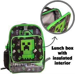 img 1 attached to 🎒 Minécraft Backpack Lunch Set for Girls: Stylish and Practical Piece