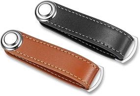 img 1 attached to 🔑 Streamline Your Style with Handcrafted Compact Keychain Organizer and Men's Accessories