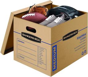 img 2 attached to 📦 Bankers Box SmoothMove Classic Moving Boxes: Tape-Free Assembly, Easy Carry Handles | Medium, 18 x 15 x 14 Inches | (7717204)