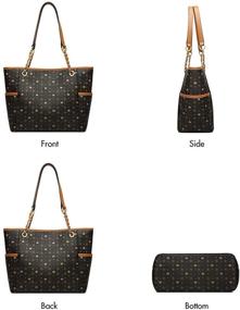 img 1 attached to 👜 Artificial Signature Women's Handbags: Adjustable Top Handle, Stylish Wallets, and Top-Handle Bags