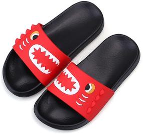 img 4 attached to Slippers Slides Sandals Shower Anti Slip Boys' Shoes for Sandals