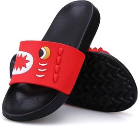 img 3 attached to Slippers Slides Sandals Shower Anti Slip Boys' Shoes for Sandals