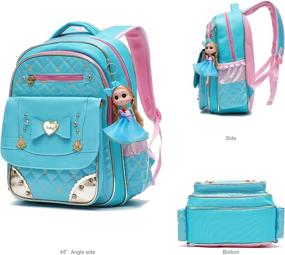 img 3 attached to 👑 Kids' Princess Bookbag Backpacks with Waterproof Leather