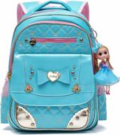 👑 kids' princess bookbag backpacks with waterproof leather логотип