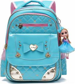 img 4 attached to 👑 Kids' Princess Bookbag Backpacks with Waterproof Leather