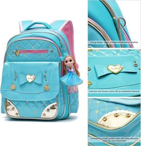 img 1 attached to 👑 Kids' Princess Bookbag Backpacks with Waterproof Leather