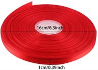 decora - набор шелковых атласных тесьмы красного цвета, 3/8 дюйма ширина, 100 ярдов, для подарочной упаковки на рождество и рукоделия логотип