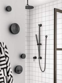 img 2 attached to Moen A725WR Wrought Iron/Matte Black Shower Drop Ell