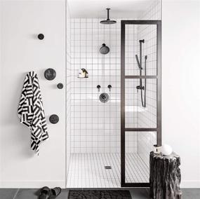 img 3 attached to Moen A725WR Wrought Iron/Matte Black Shower Drop Ell