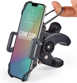 img 4 attached to 🚲 Bike & Motorcycle Phone Mount: iPhone 12, Samsung Galaxy S21 & More - Universal Holder for ATV, Bicycle or Motorbike. Enhance Safety & Comfort!