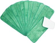 arkwright spray mop replacement pads - 18 inch, 12 pack - dry/wet mops - microfiber flat refills - floor cleaning & scrubbing - fits all mop heads - green logo